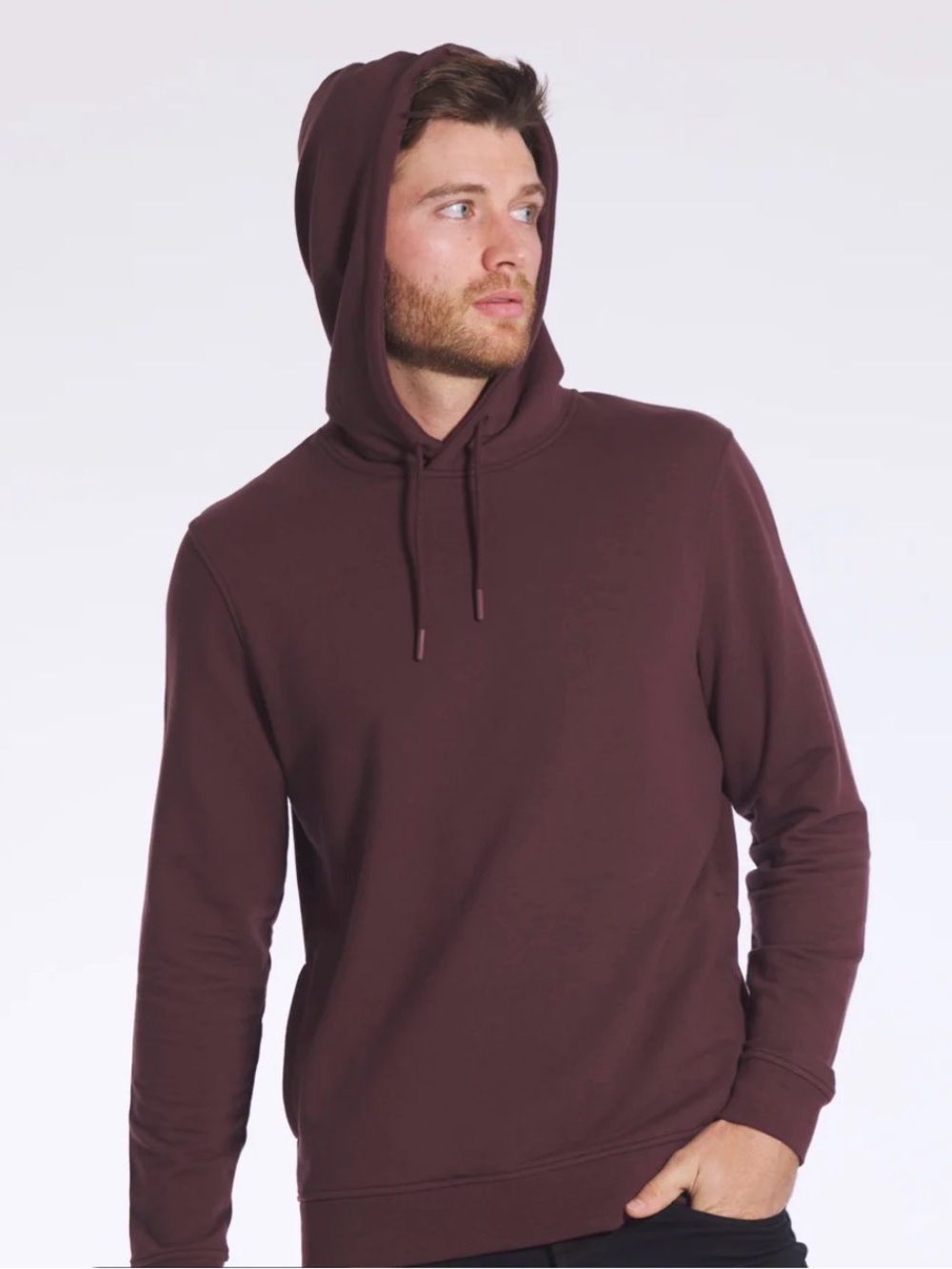 Cuts Classic Men's Hoodie Burgundy Large
